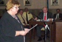 SEWAGE DISCHARGE: Statement by Lorette Covington, Exec. Director of Sanitary Board Ms Covington Before Council